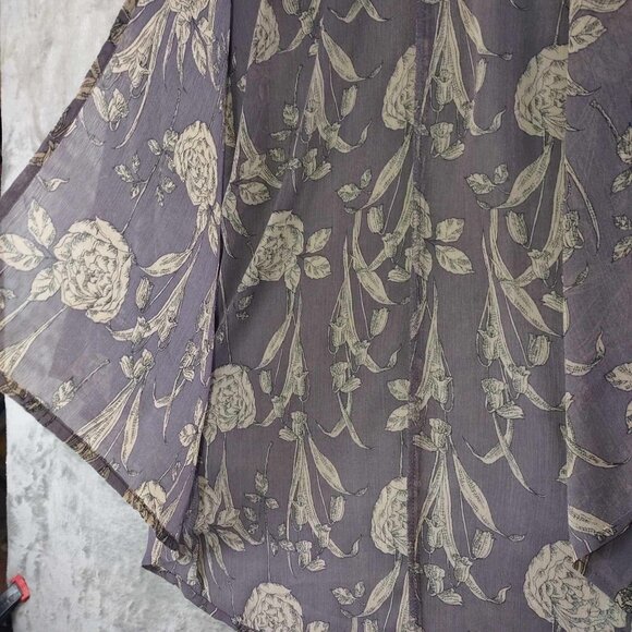 Xhilaration Women's XS Soft Purple Floral‎ Fairy Elegant Flowy Goddess Blouse - Picture 7 of 8